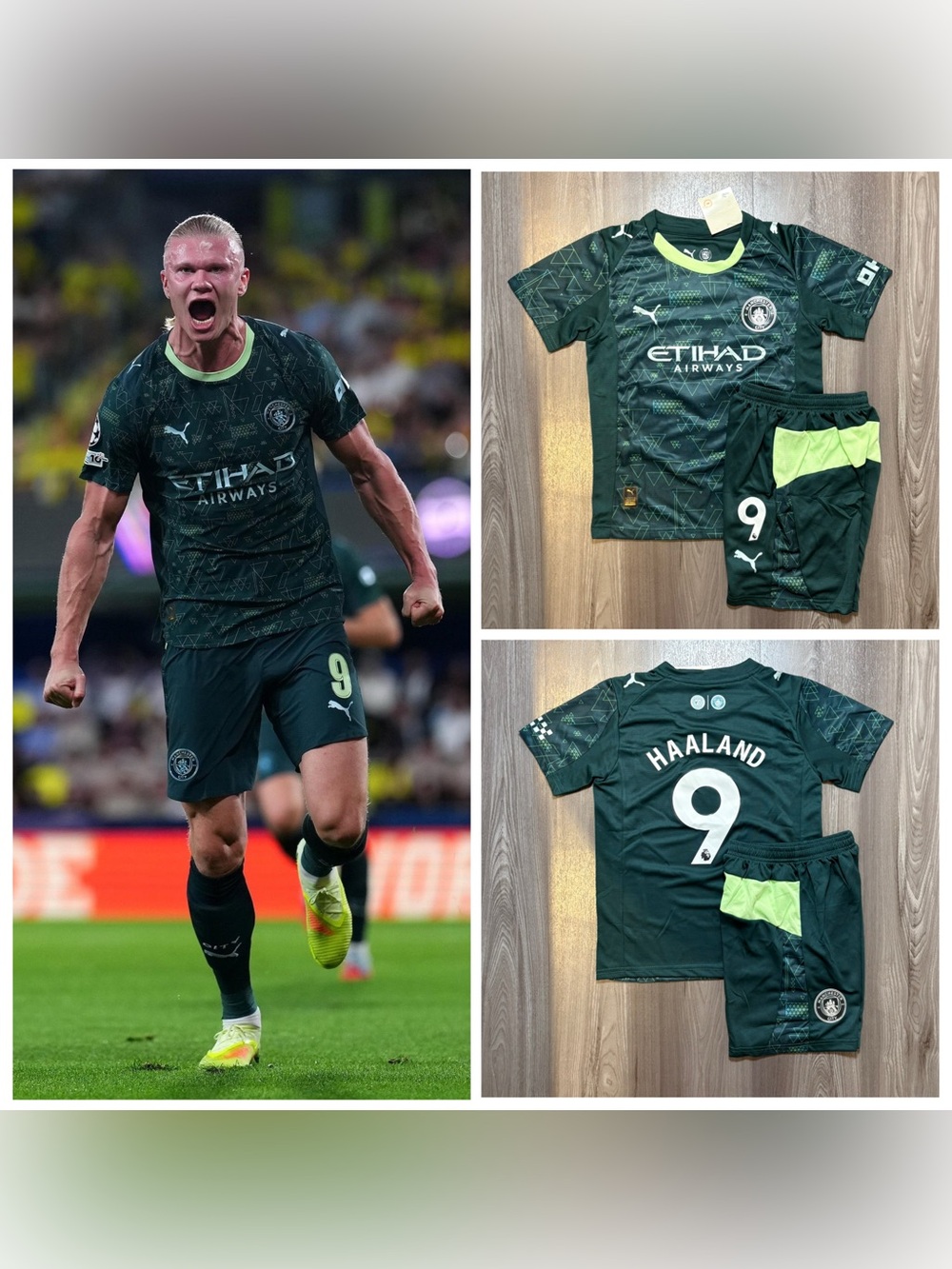 ERLING HAALAND #9 Manchester City  2025-26 Fourth KIDS Kit